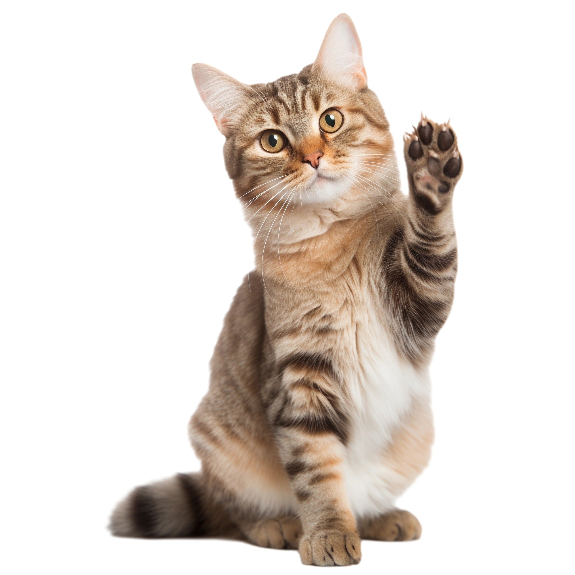 Mini stone Colourful Cat // Handmade Kitten Keepsake // Healing Animal Totem // 8 x 5 cm handcrafted +storycard - FriendlyTradingCo