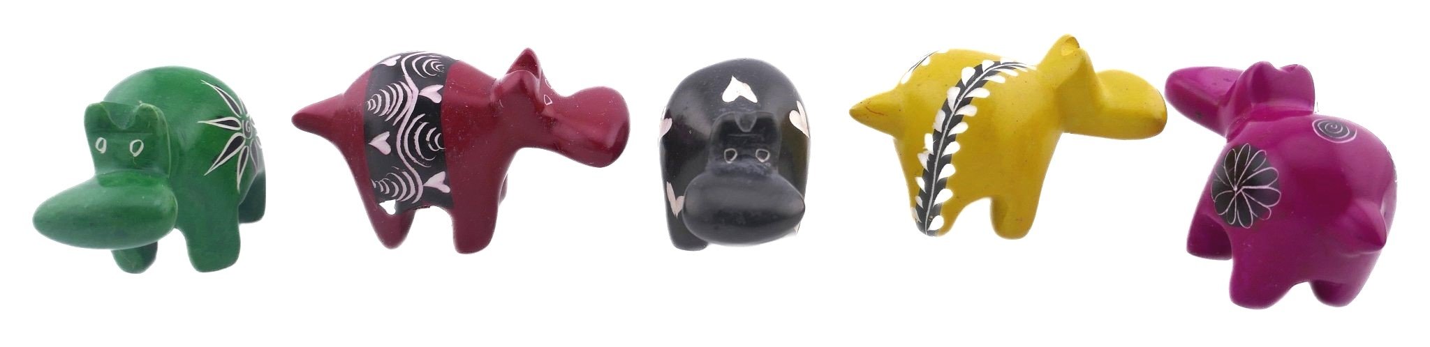 Mini stone Hippo // Handmade African Wild Animal Keepsake // Healing Animal Totem // 5 x 3 cm handcrafted + storycard - FriendlyTradingCo