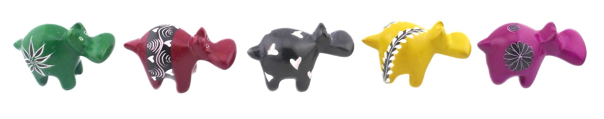 Mini stone Hippo // Handmade African Wild Animal Keepsake // Healing Animal Totem // 5 x 3 cm handcrafted + storycard - FriendlyTradingCo