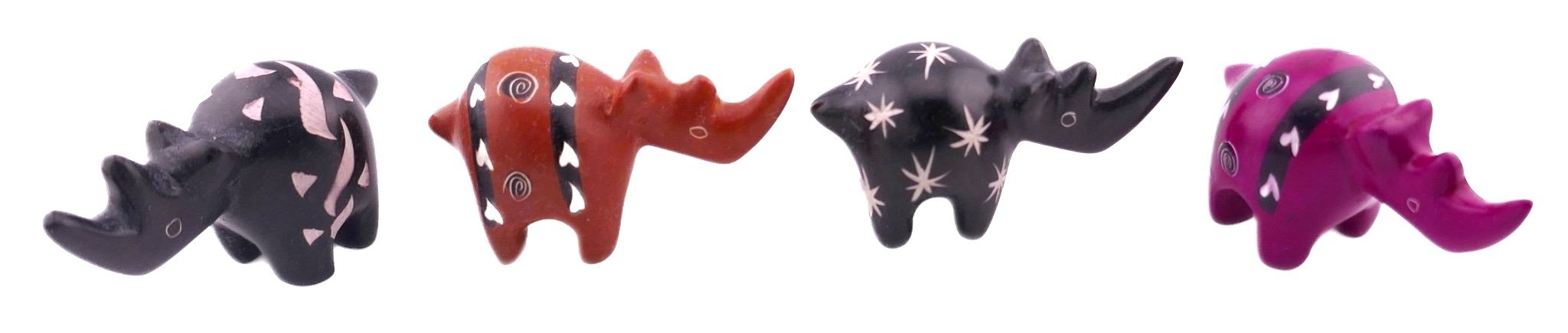 Mini stone Rhino // Handmade African Wild Animal Keepsake // Healing Animal Totem // 8 x 5 cm handcrafted +storycard - FriendlyTradingCo