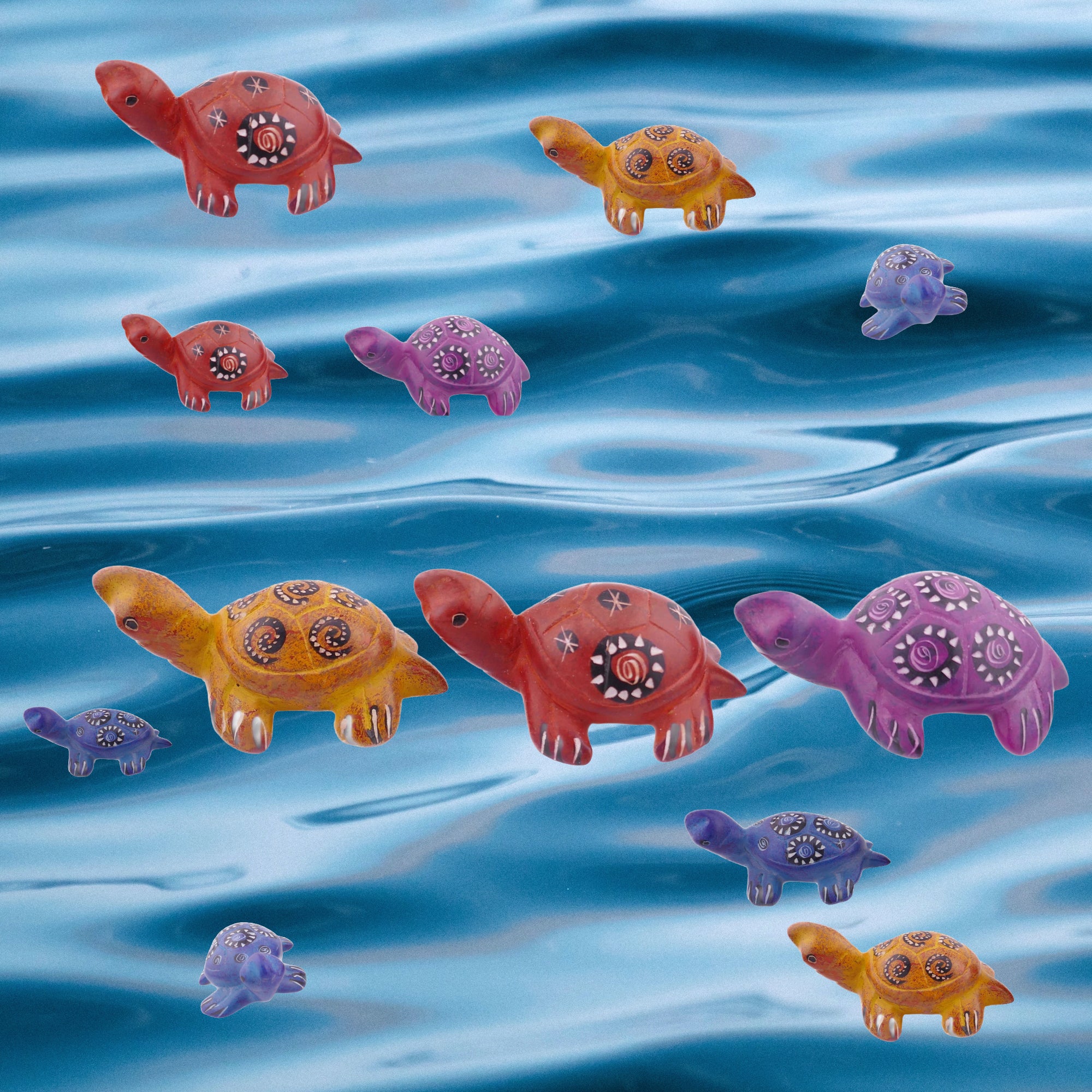 Mini stone Turtle // Handmade Sea Creature Keepsake // Healing Animal Totem // 8 x 5 cm handcrafted +storycard - FriendlyTradingCo