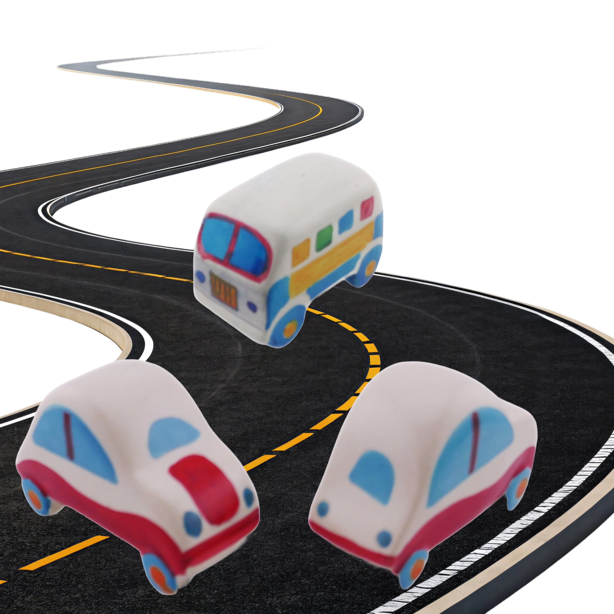 Mini stone vehicles // car, camper van, boat, aeroplane, and rocket // handcrafted in stone Sculpture // 7 cm // + storycard - FriendlyTradingCo