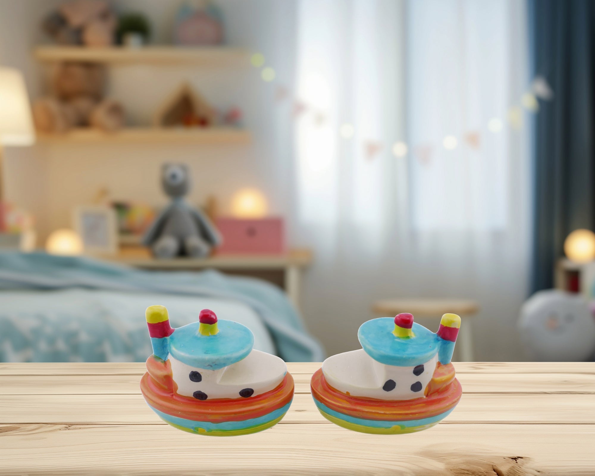 Mini stone vehicles // car, camper van, boat, aeroplane, and rocket // handcrafted in stone Sculpture // 7 cm // + storycard - FriendlyTradingCo