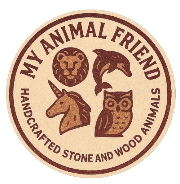 My Animal Friend – Hand - Carved Soapstone Companions // Rhino // Healing Animal Totem // 5 or 10 cm with Gift Box & story card - FriendlyTradingCo