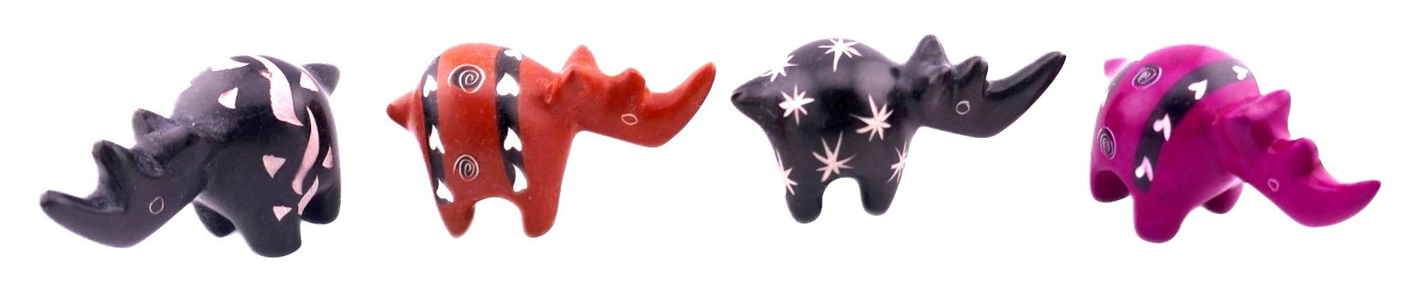 My Animal Friend – Hand - Carved Soapstone Companions // Rhino // Healing Animal Totem // 6 cm with Gift Box & story card - FriendlyTradingCo