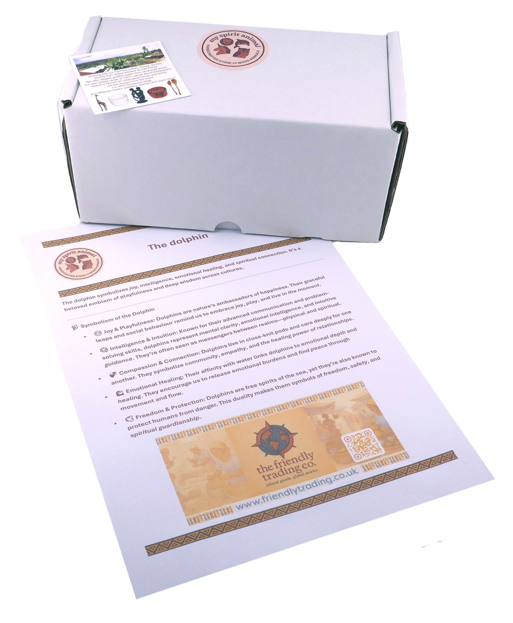 My Spirit Animal – Hand - Carved Soapstone Companions // Friendly Dinosaur // Spiritual identity // 10 cm with Gift Box & story card - FriendlyTradingCo