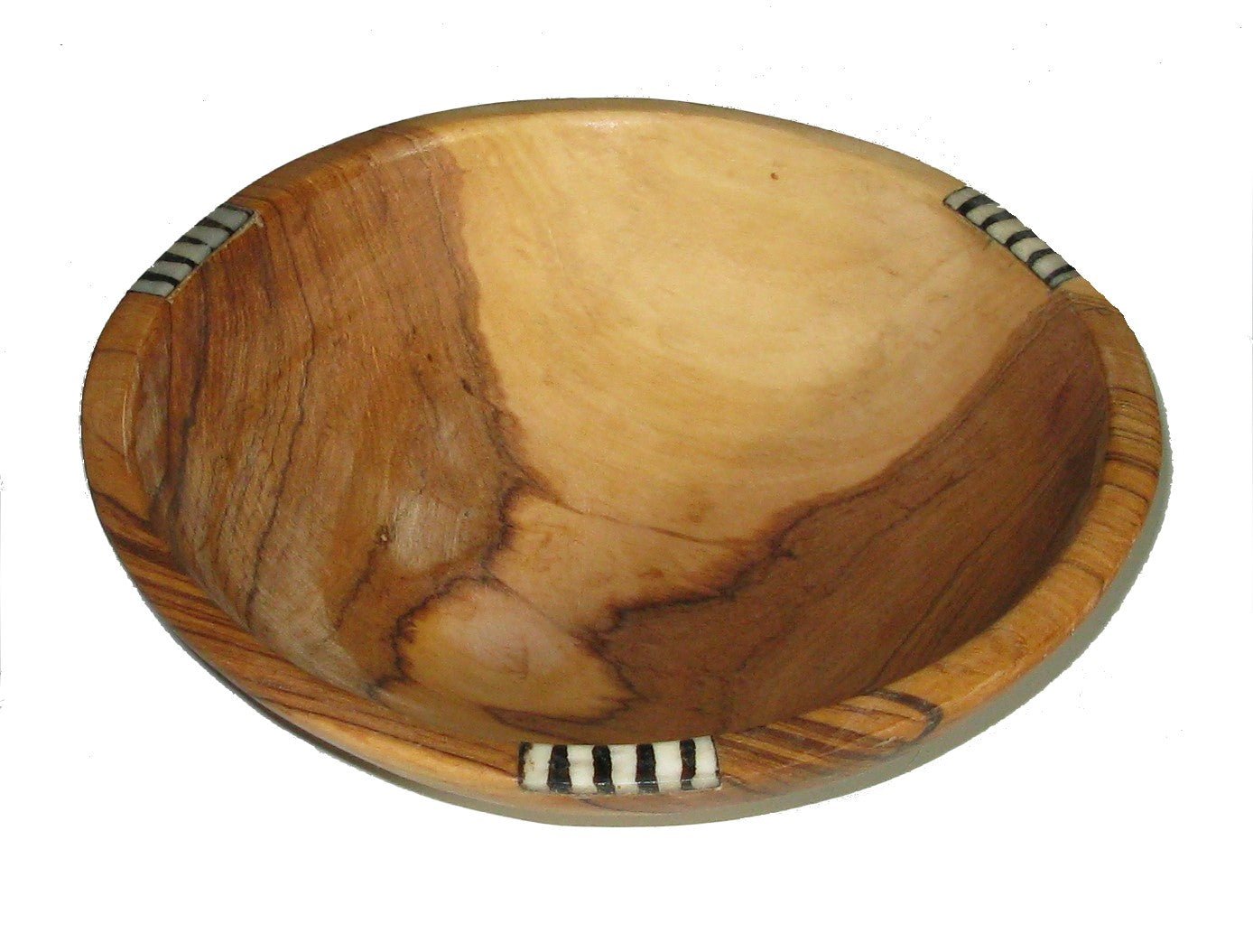 Olivewood Bowl 8 inch 20 cm // Handcrafted Natural Wild Olivewood with Inlay // Plus Story - card - FriendlyTradingCo