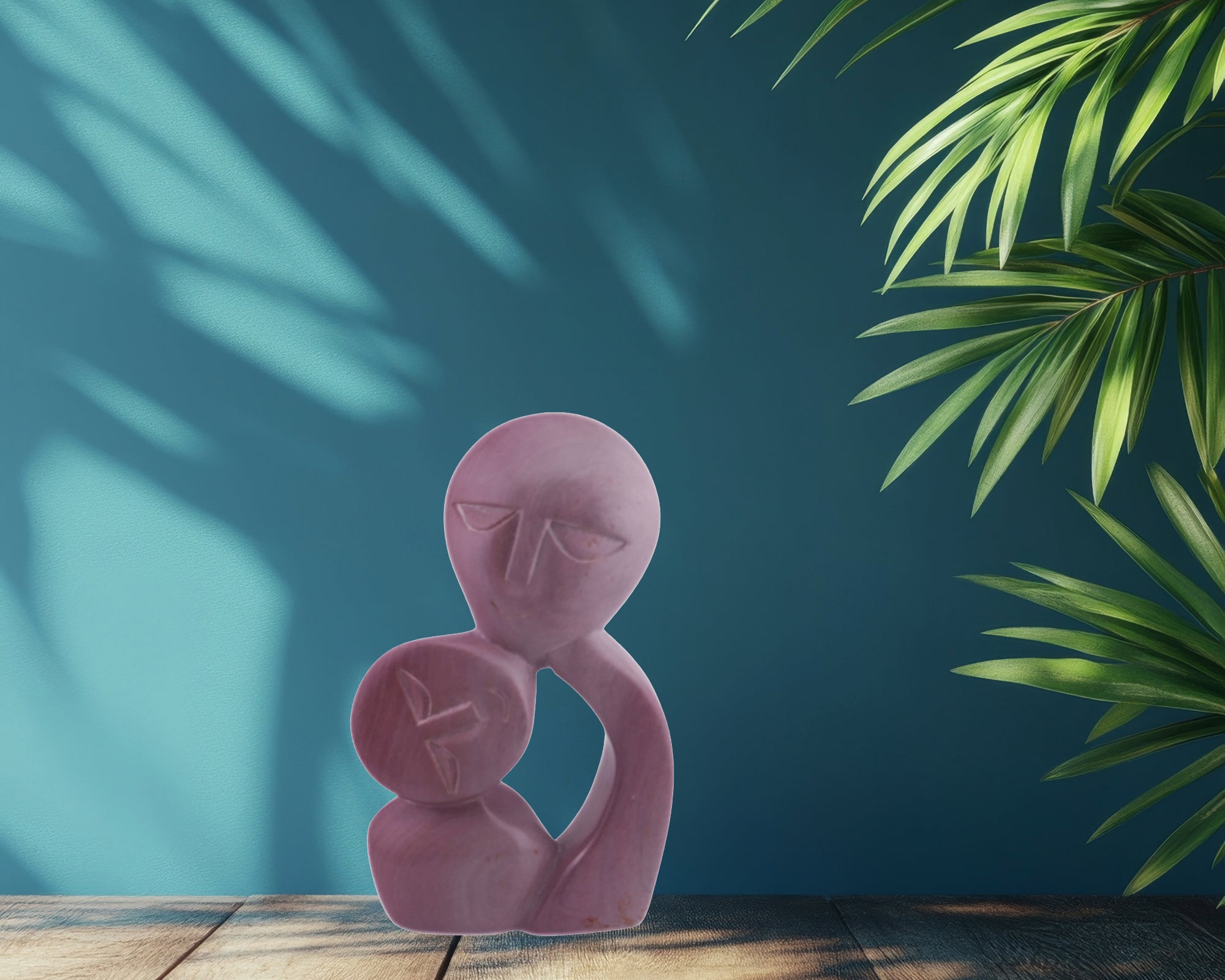 Parent and Child // Mother and Daughter // stone sculpture 18 cm / Hand crafted in Africa // +Storycard - FriendlyTradingCo