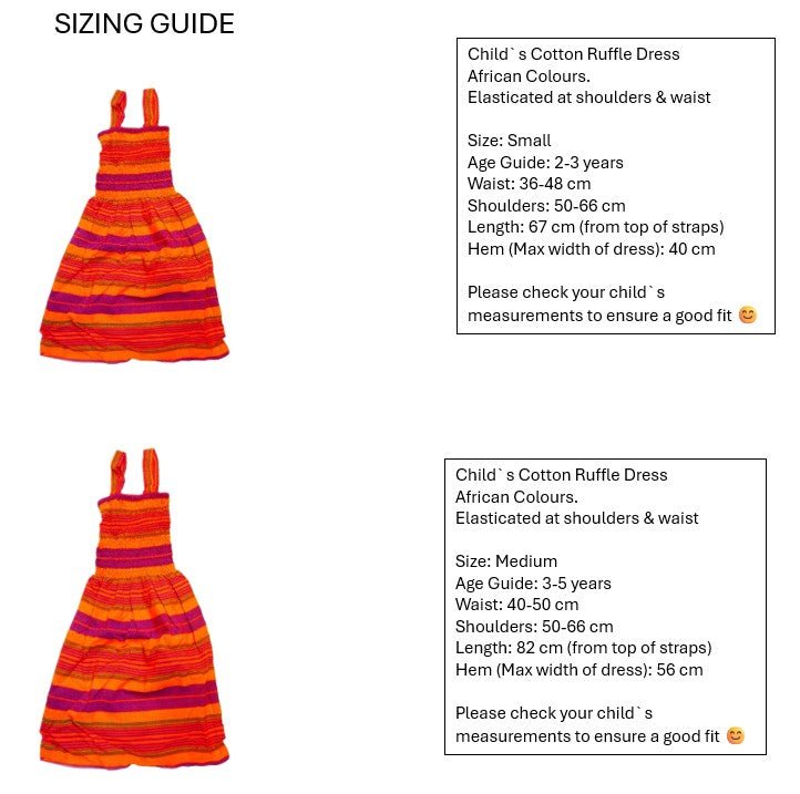 Ruffle Strapped Square Neck Textured Casual Vacation Dress Girls // African Dashiki colours // Age Guide from 3 - 5 // Design: Paddling Blue - FriendlyTradingCo