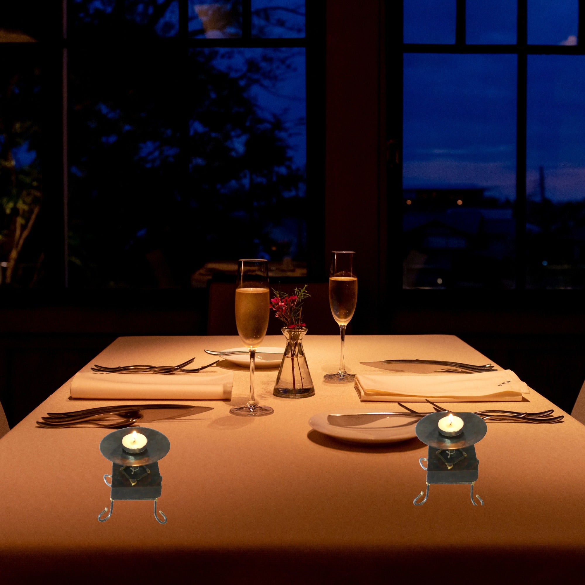 Set of African Wood & Metal Tealight and Candle Holders // Single / Double / Triple // Handcrafted with Storycard - FriendlyTradingCo