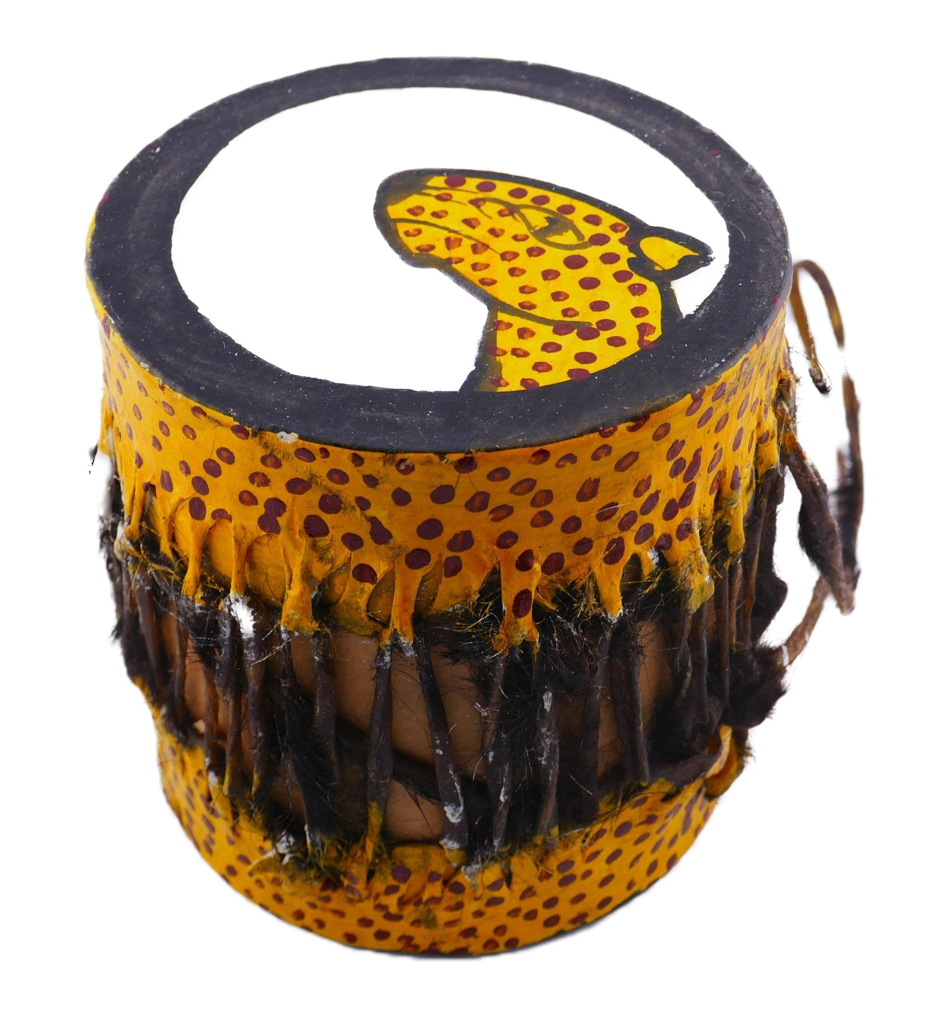 Small Childrens African Alto Hand Drum handmade Festival Drum Tom Tom Bongo with Storycard - FriendlyTradingCo