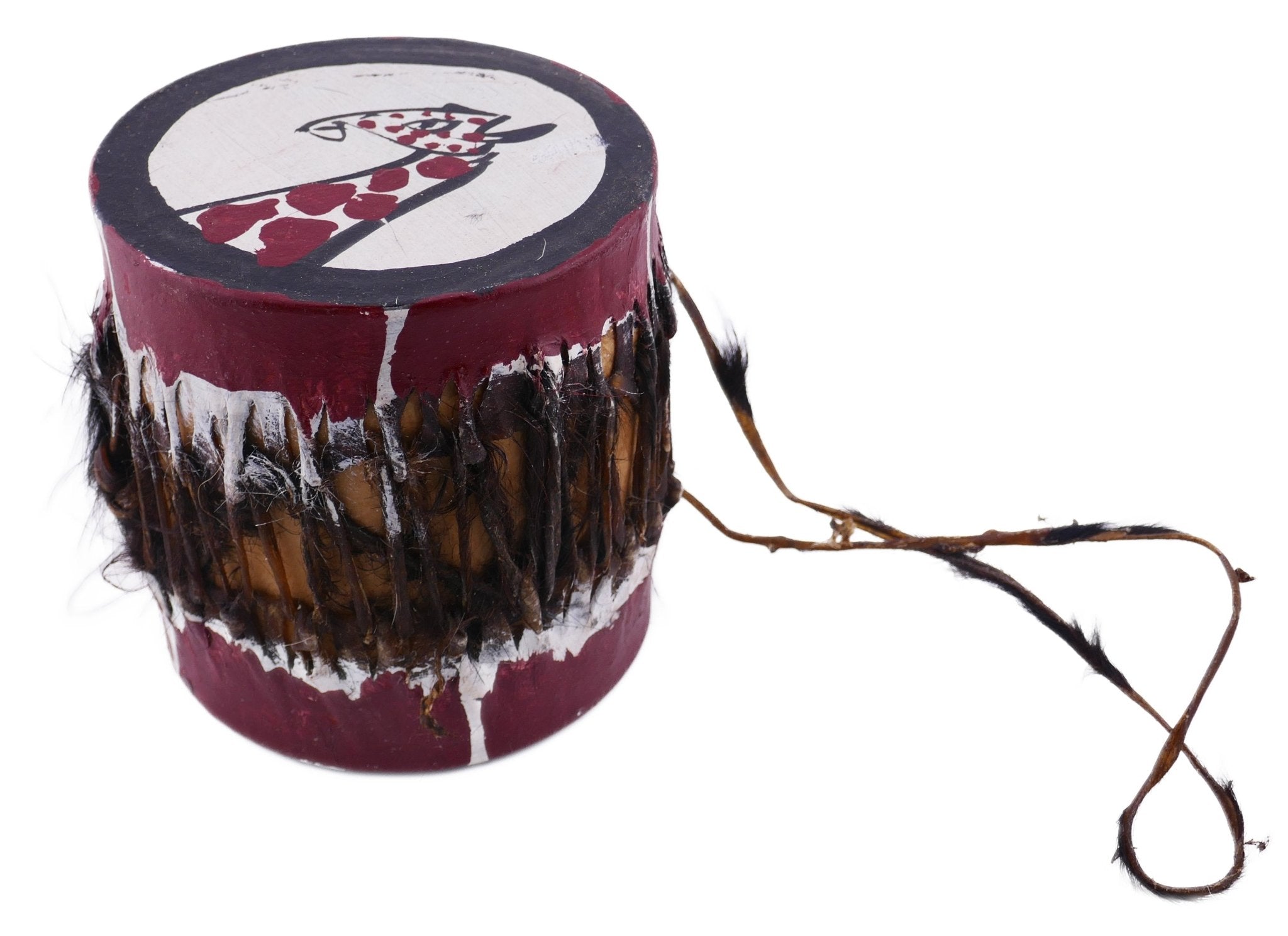 Small Childrens African Alto Hand Drum handmade Festival Drum Tom Tom Bongo with Storycard - FriendlyTradingCo