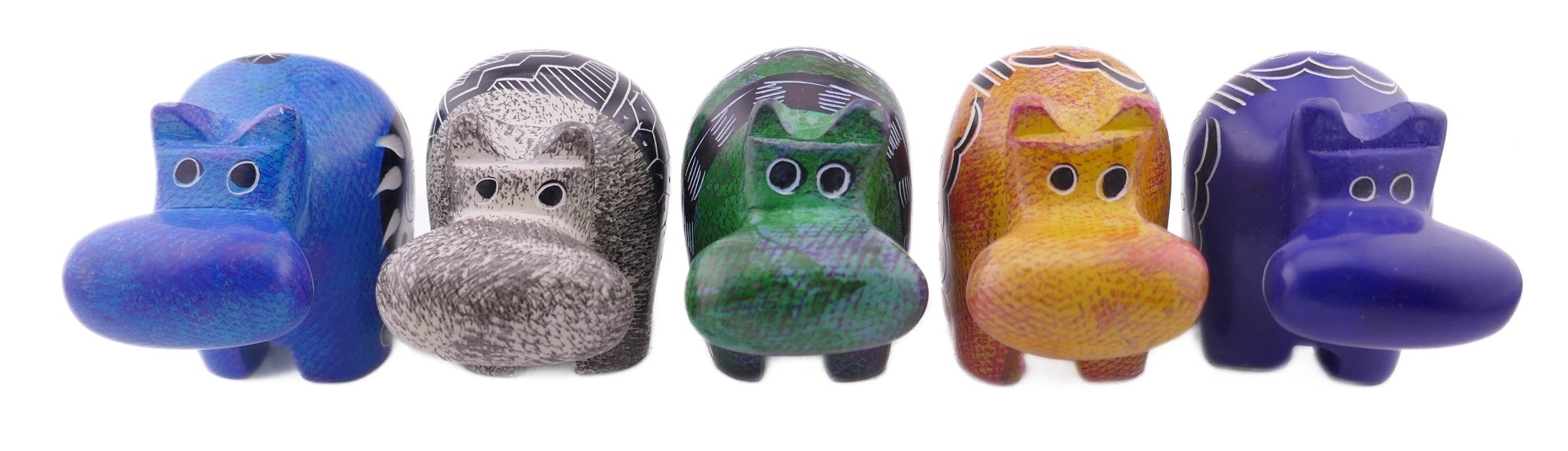 Small stone Hippo // Handmade African Wild Animal Keepsake // Healing Animal Totem // 8 x 5 cm handcrafted + storycard - FriendlyTradingCo