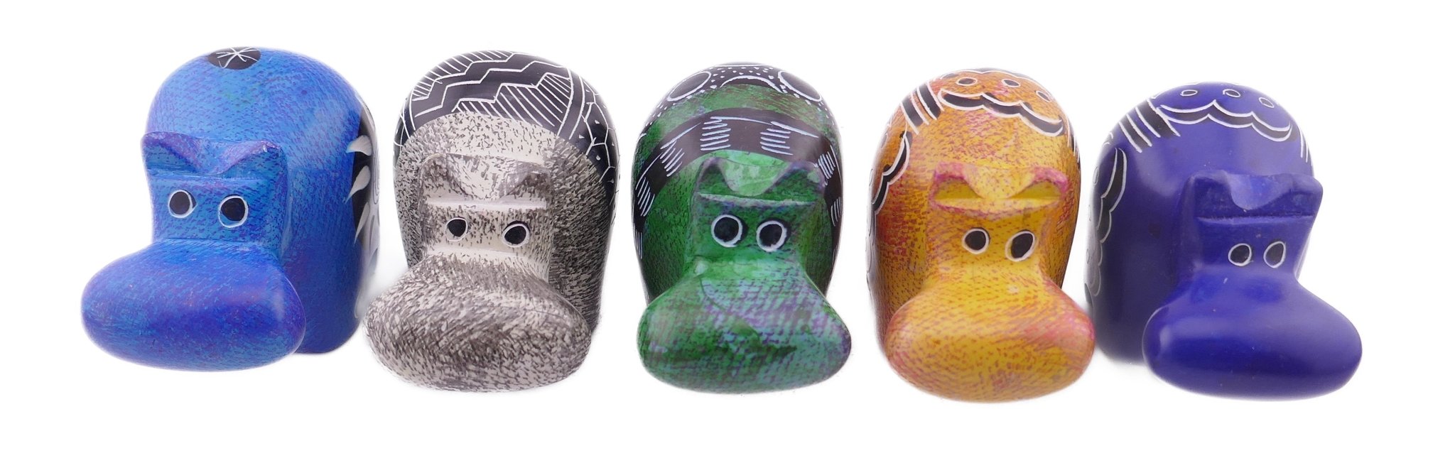 Small stone Hippo // Handmade African Wild Animal Keepsake // Healing Animal Totem // 8 x 5 cm handcrafted + storycard - FriendlyTradingCo