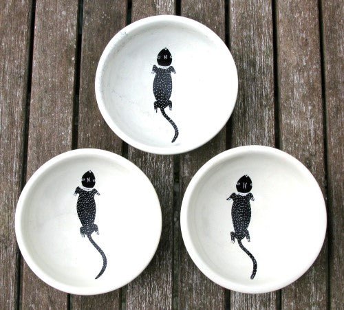 Soapstone Snack Bowls - Gecko Lizard design // Single or set // with Story - card - FriendlyTradingCo
