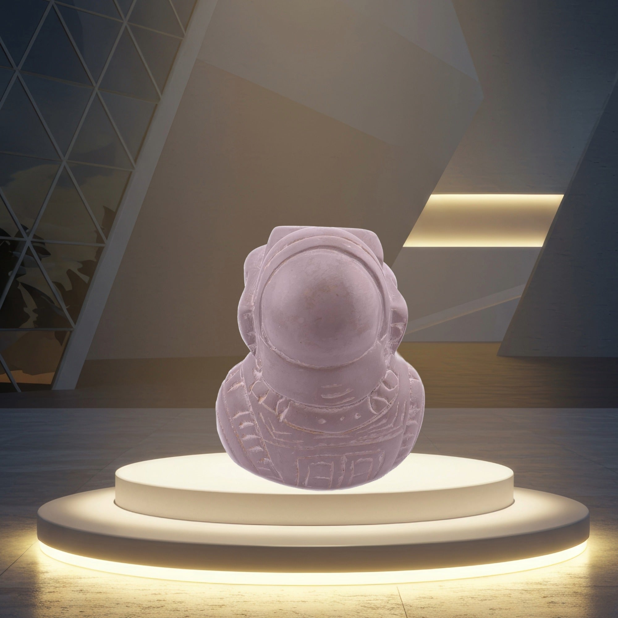 Stone Age Spaceman Sculpture // Hand carved stone sculpture 10 x 8 cm // Created in the birthplace of humanity // +Storycard - FriendlyTradingCo