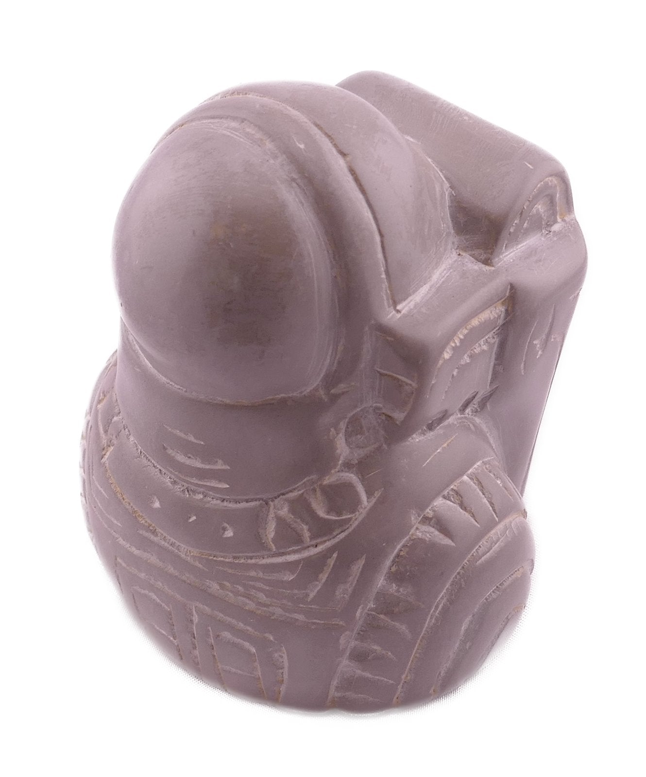 Stone Age Spaceman Sculpture // Hand carved stone sculpture 10 x 8 cm // Created in the birthplace of humanity // +Storycard - FriendlyTradingCo