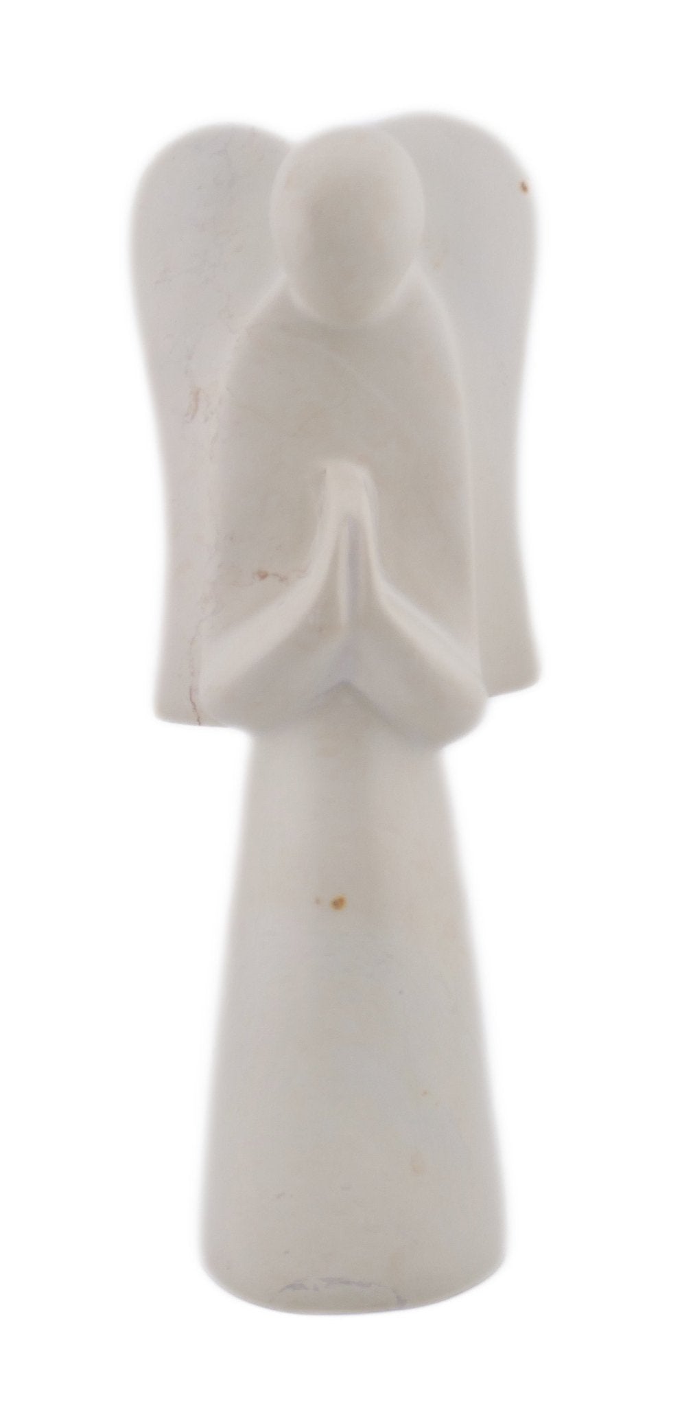 Stone Angel Sculpture spiritual meditation White 20cm and 10cm + Storycard - FriendlyTradingCo