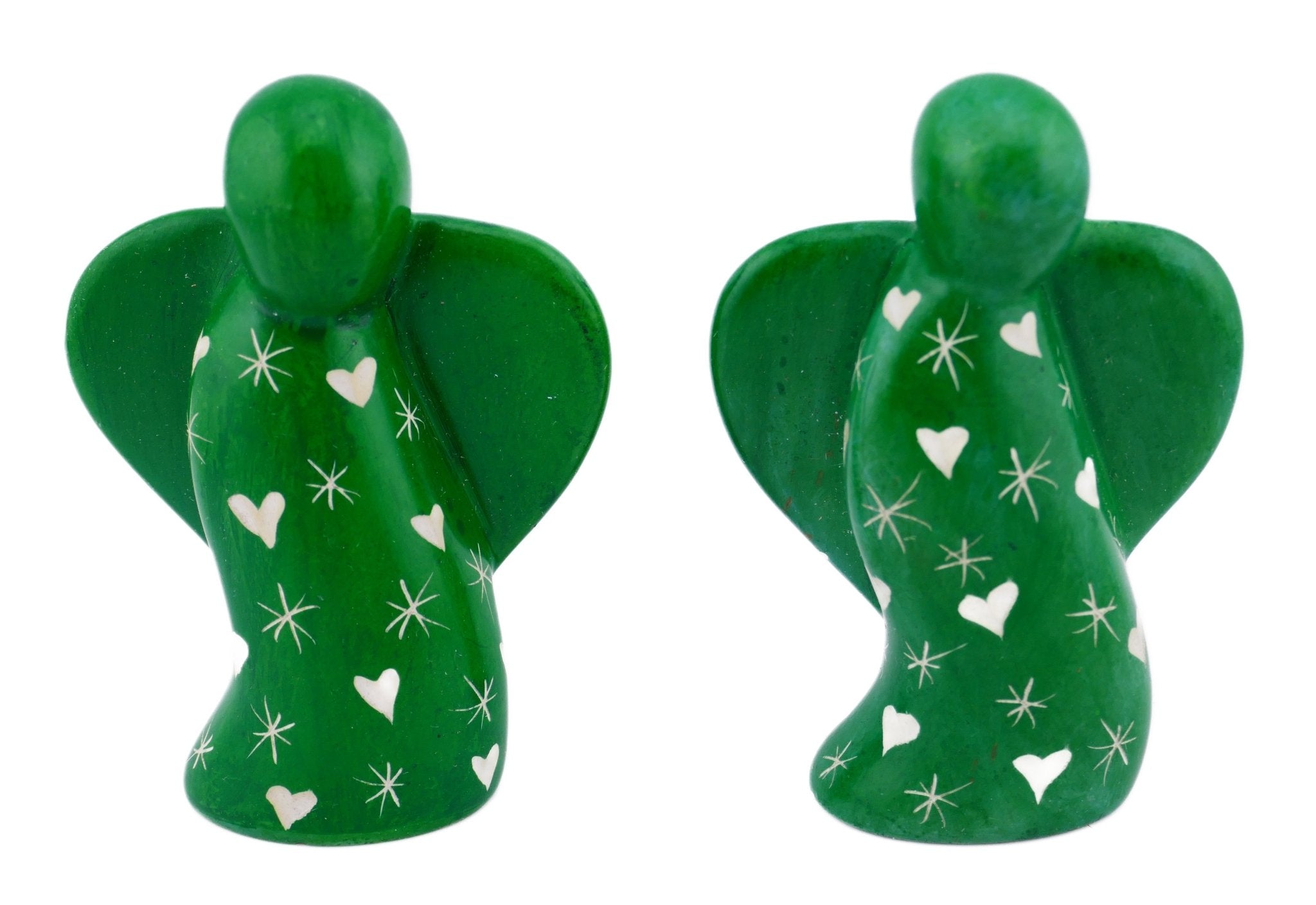 Stone Angel Sculptures calming spiritual meditation coloured 5cm and 7.5cm + Storycard - FriendlyTradingCo