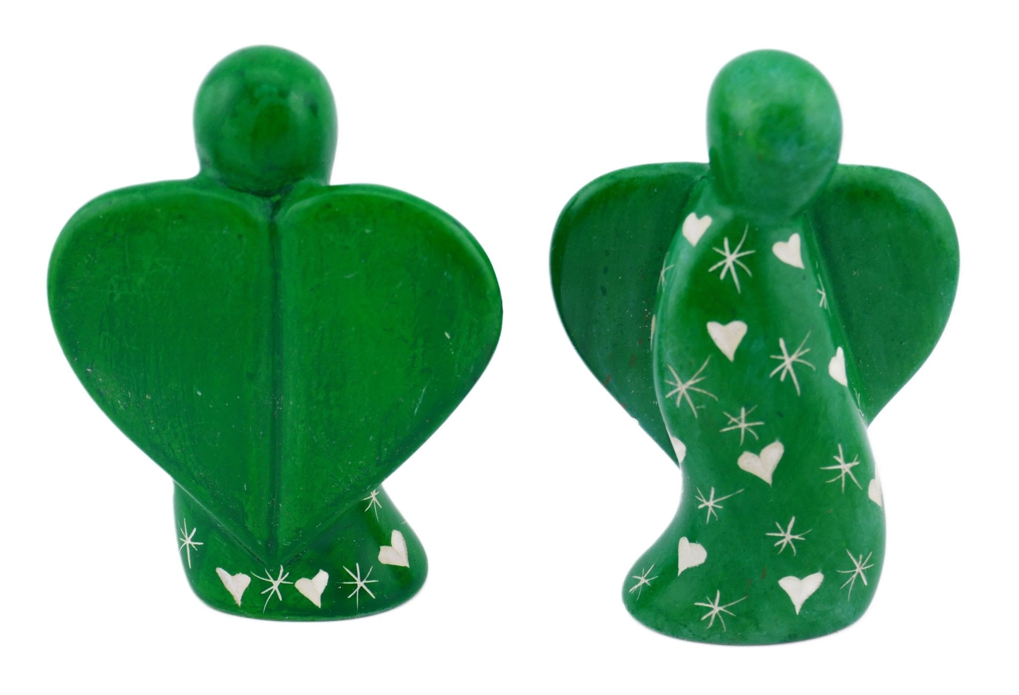 Stone Angel Sculptures calming spiritual meditation coloured 5cm and 7.5cm + Storycard - FriendlyTradingCo