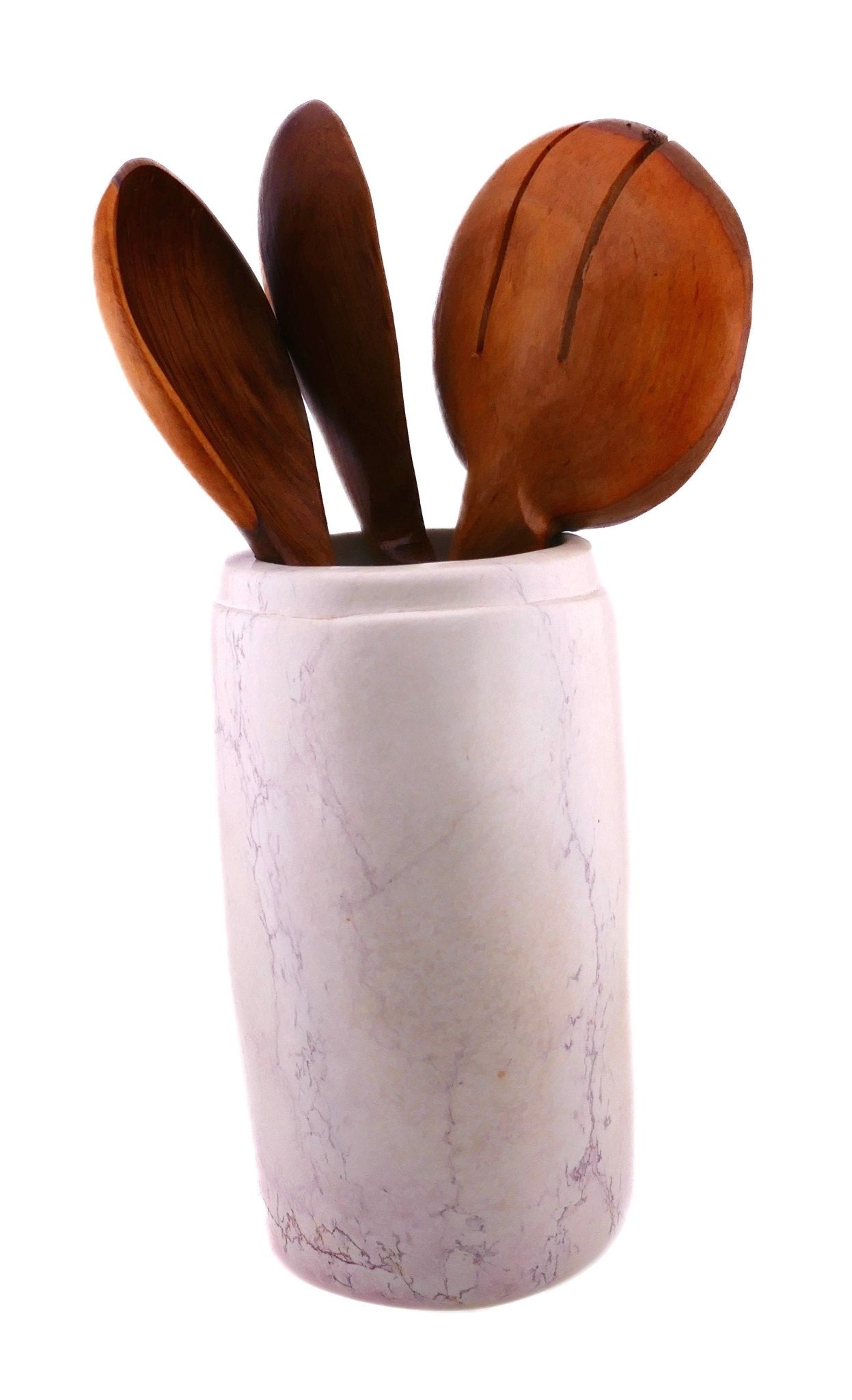 Stone Cottage style Kitchen Utensil Holder with rim // hand made 20cm or 14 cm // with Storycard - FriendlyTradingCo