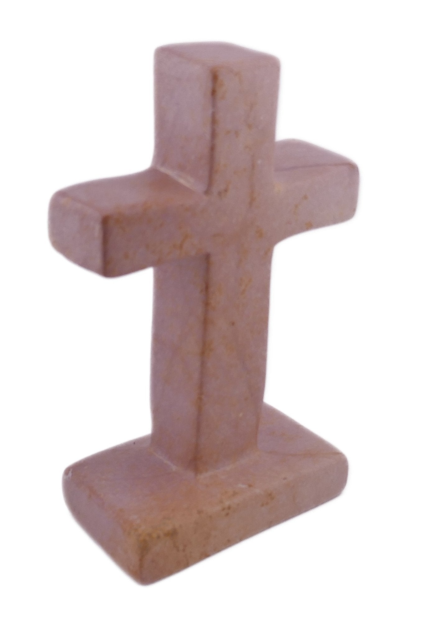 Stone Cross Sculpture // Christian Spiritual sculpture 17 cm // Hand crafted in Africa // +Storycard - FriendlyTradingCo
