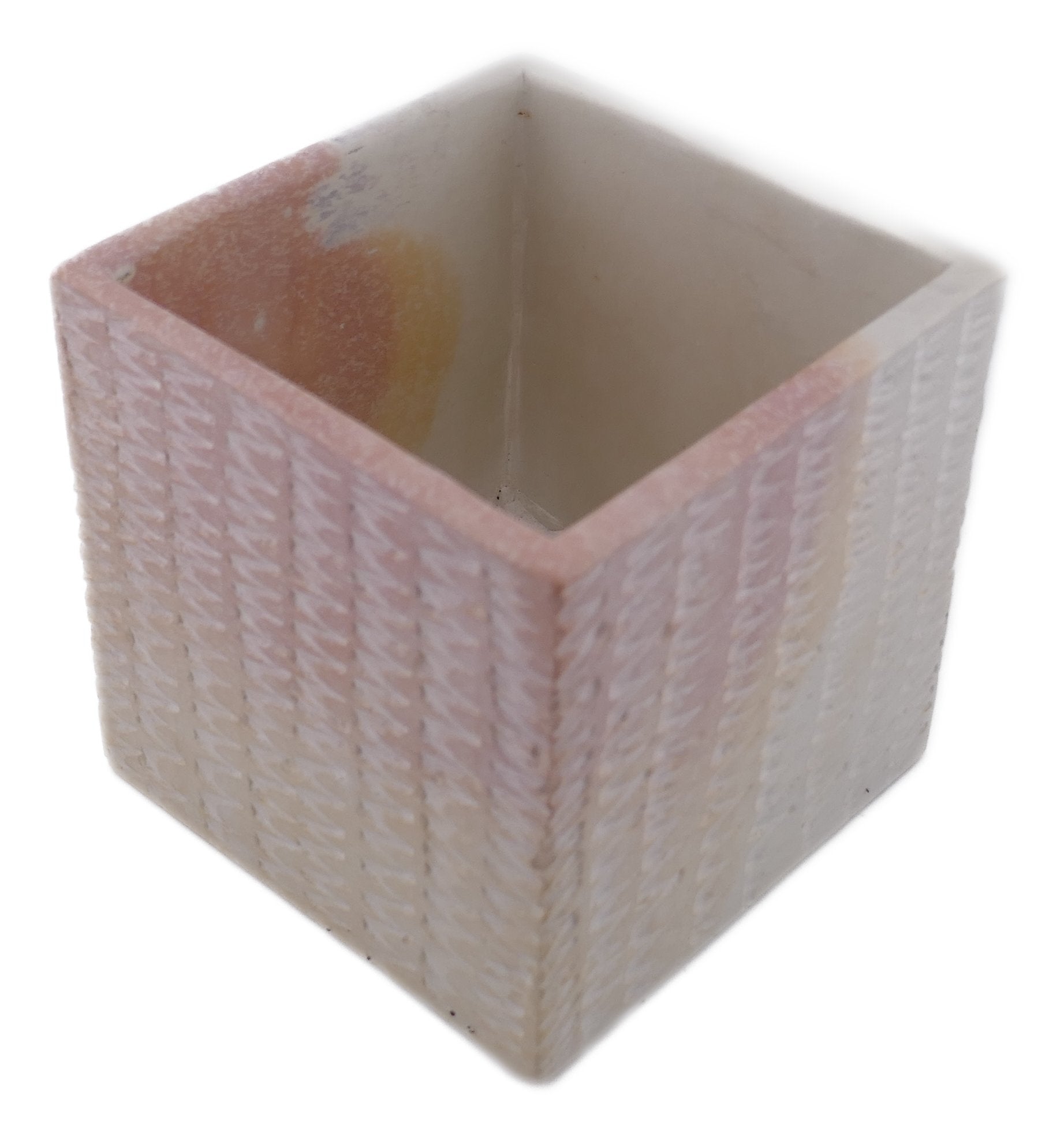 Stone Cube Kitchen Storage Pots // Bathroom Storage Pots // Hand made 10x10x10 cm // with Storycard // many colours - FriendlyTradingCo