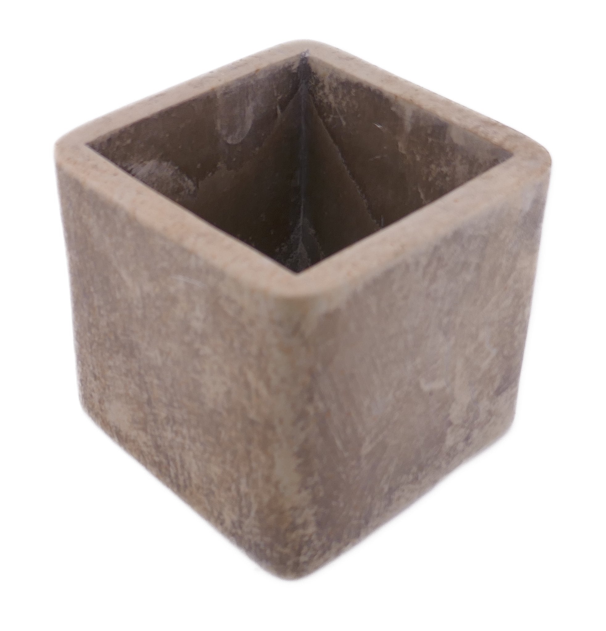 Stone Cube Kitchen Storage Pots // Bathroom Storage Pots // Hand made 10x10x10 cm // with Storycard // many colours - FriendlyTradingCo