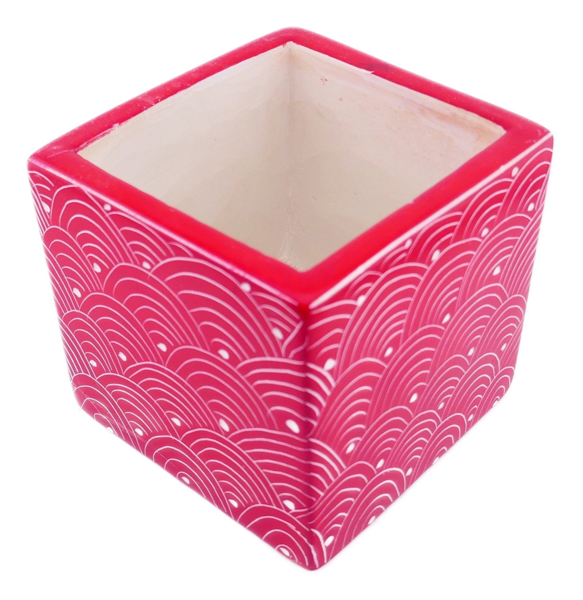 Stone Cube Kitchen Storage Pots // Bathroom Storage Pots // Hand made 10x10x10 cm // with Storycard // many colours - FriendlyTradingCo