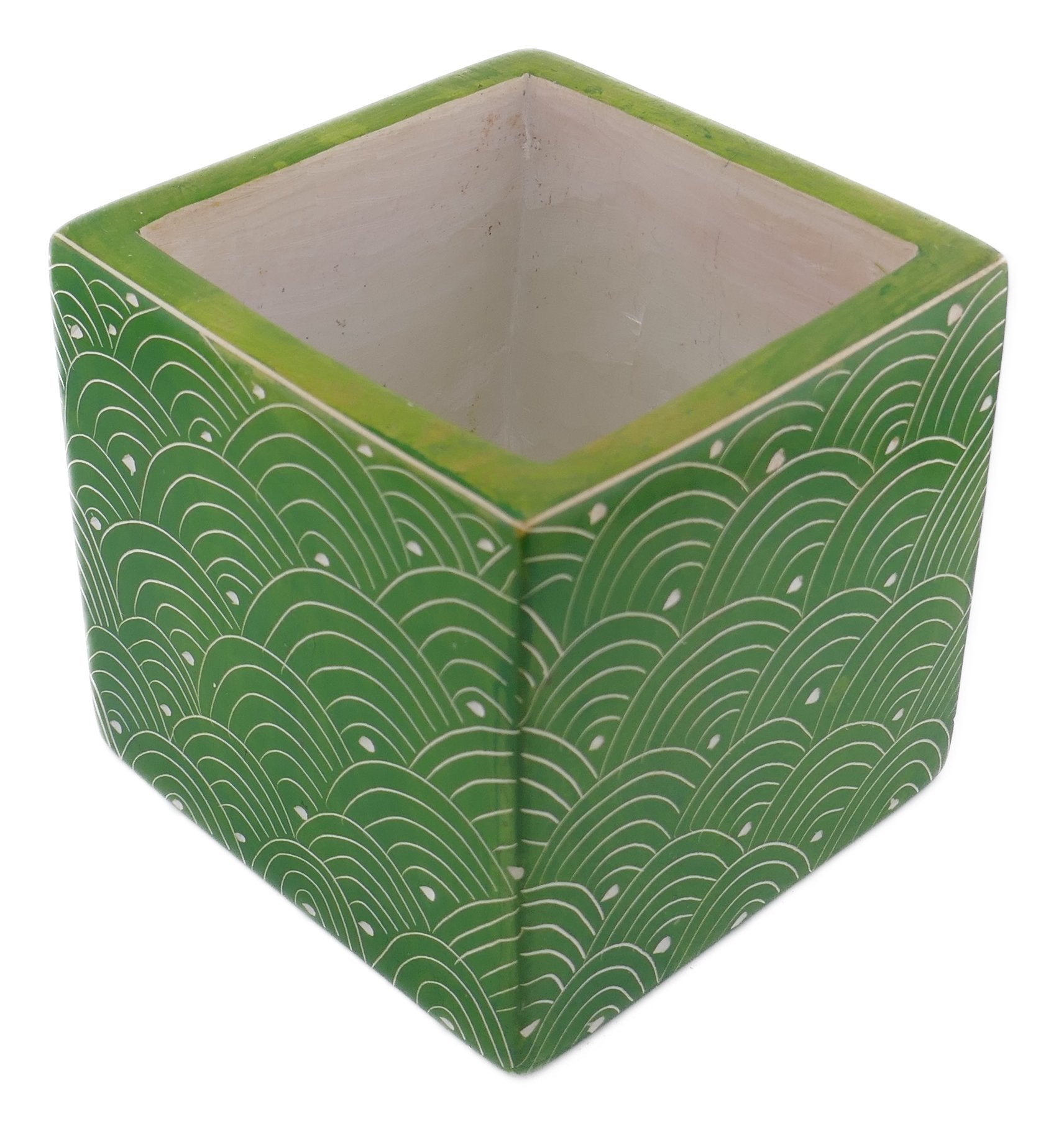 Stone Cube Kitchen Storage Pots // Bathroom Storage Pots // Hand made 10x10x10 cm // with Storycard // many colours - FriendlyTradingCo