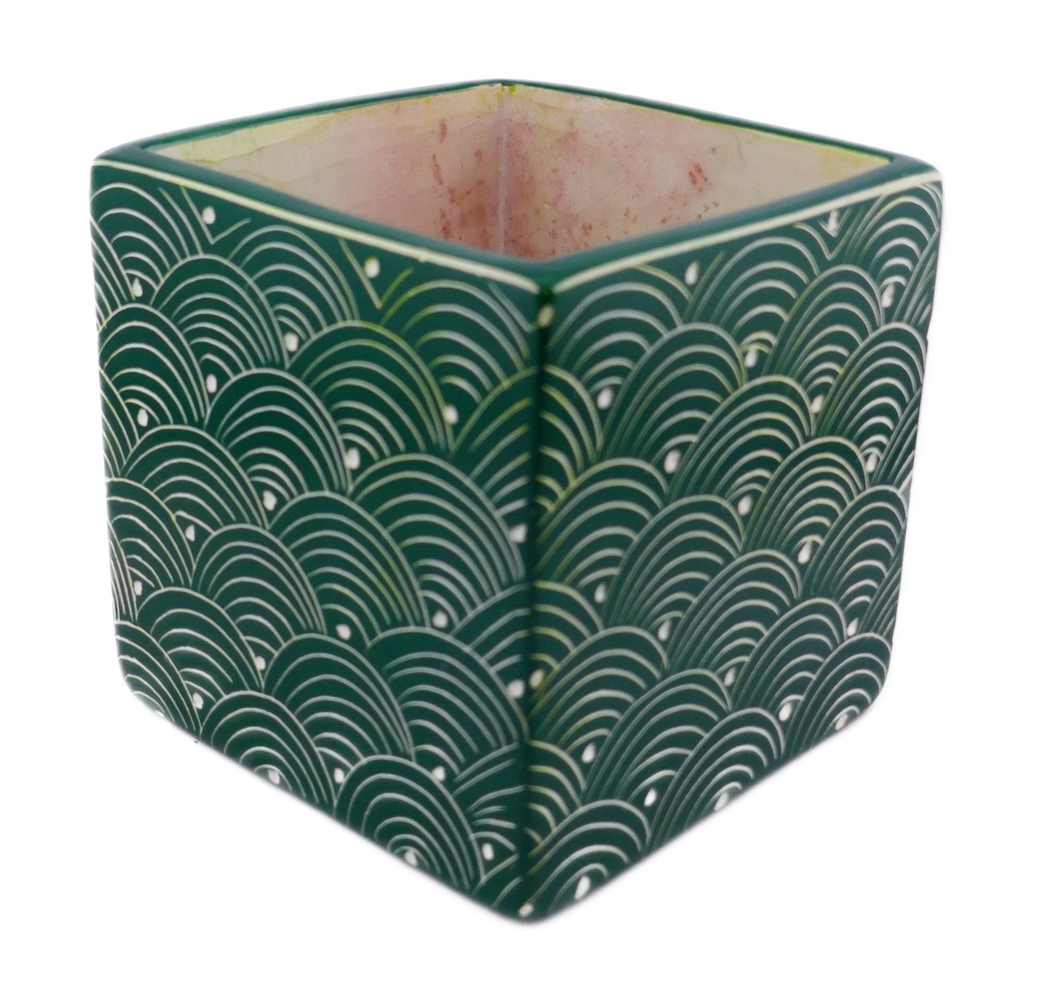 Stone Cube Kitchen Storage Pots // Bathroom Storage Pots // Hand made 10x10x10 cm // with Storycard // many colours - FriendlyTradingCo