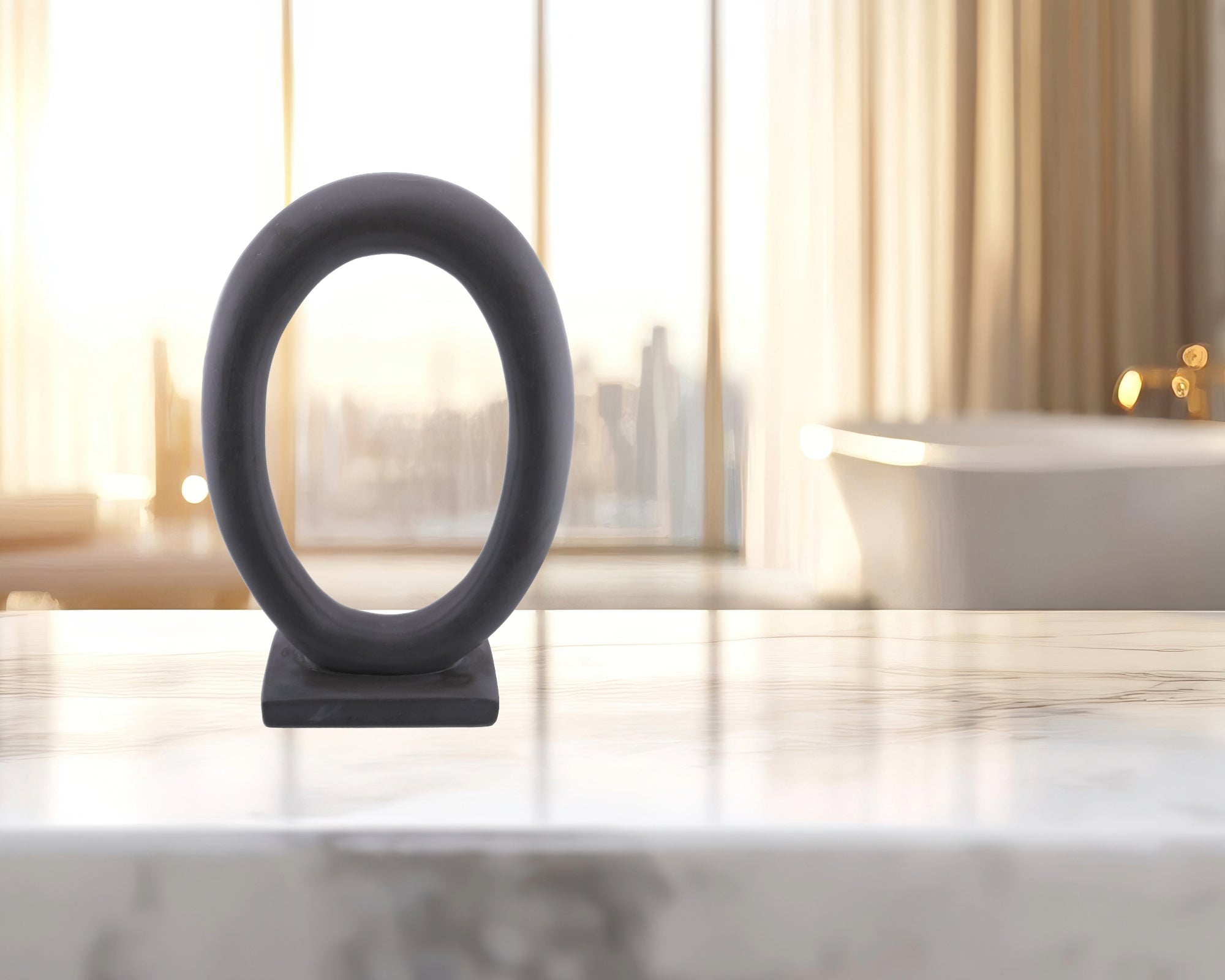 Stone Halo Sculpture // stone sculpture 29 cm / Hand crafted in Africa // +Storycard - FriendlyTradingCo