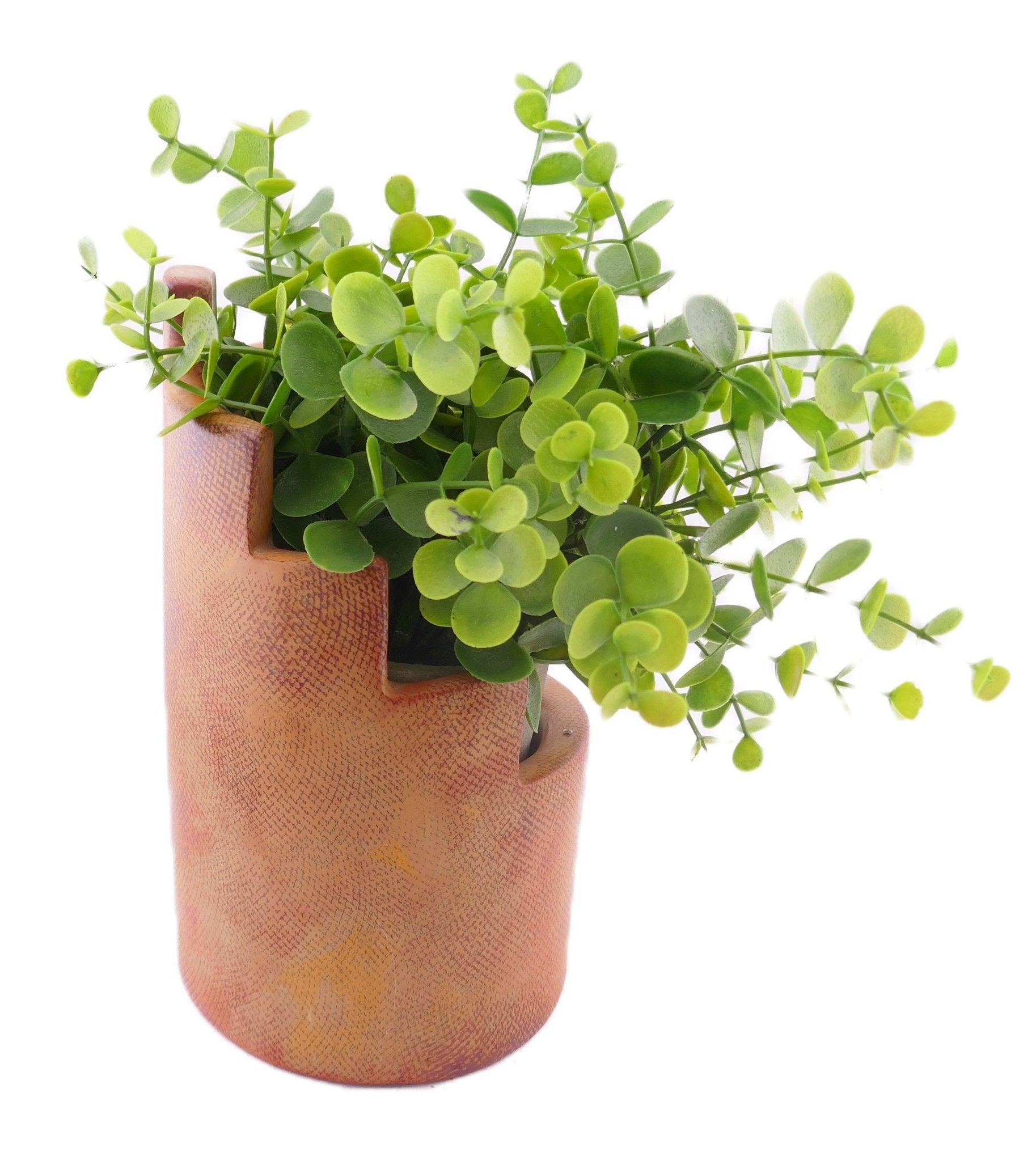 Stone Planter Castle Design hand made 10cm with Storycard - FriendlyTradingCo