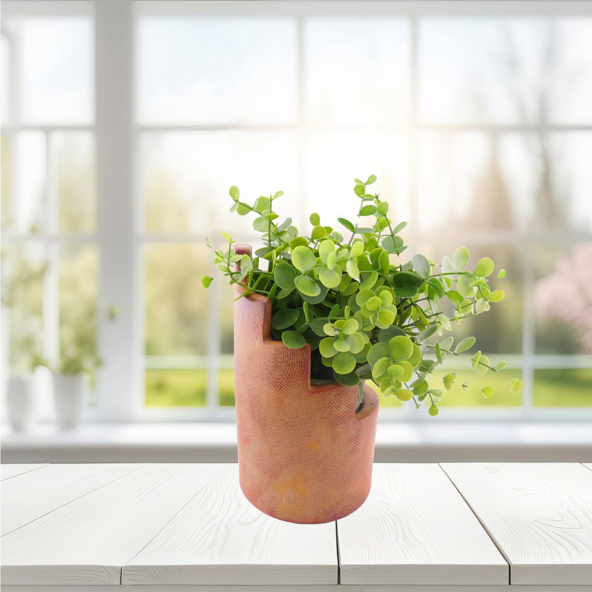 Stone Planter Castle Design hand made 10cm with Storycard - FriendlyTradingCo