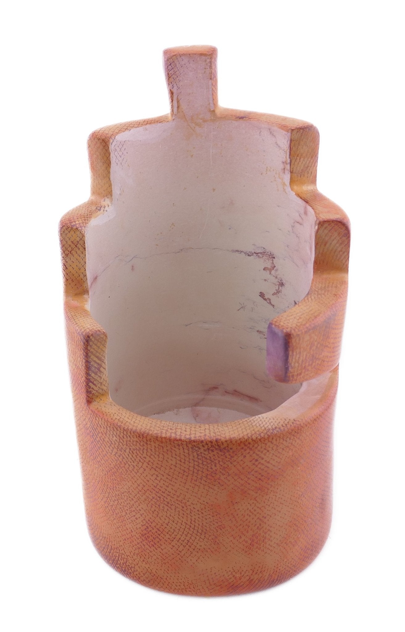 Stone Planter Castle Design hand made 10cm with Storycard - FriendlyTradingCo