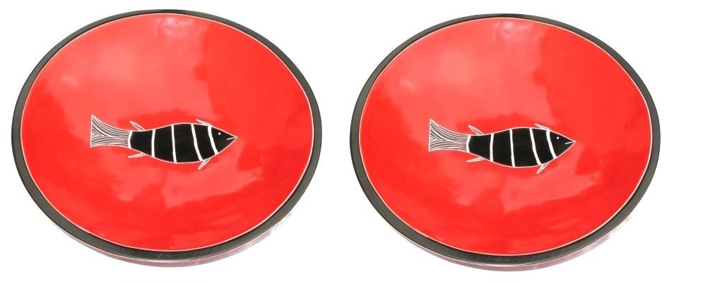 Stone Snack Bowls // Red Fish Design // Handcrafted with Story - card - FriendlyTradingCo