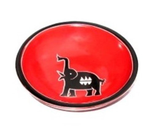 Stone Snack Bowls // Red or Orange Elephant Design // Handcrafted in Africa // with Story - card - FriendlyTradingCo