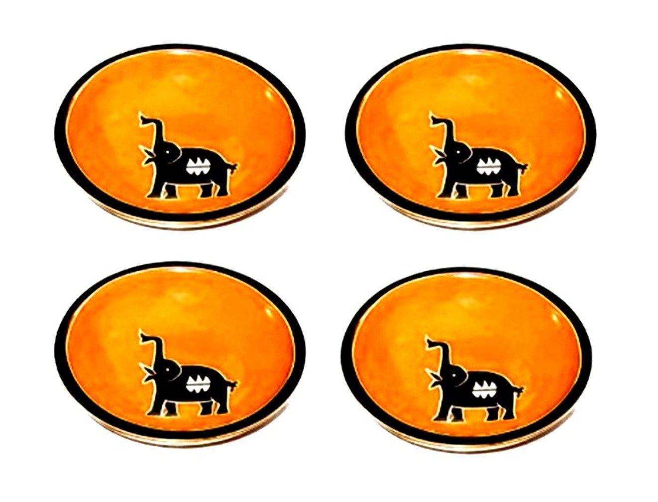 Stone Snack Bowls // Red or Orange Elephant Design // Handcrafted in Africa // with Story - card - FriendlyTradingCo