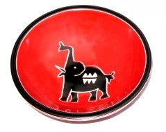 Stone Snack Bowls // Red or Orange Elephant Design // Handcrafted in Africa // with Story - card - FriendlyTradingCo