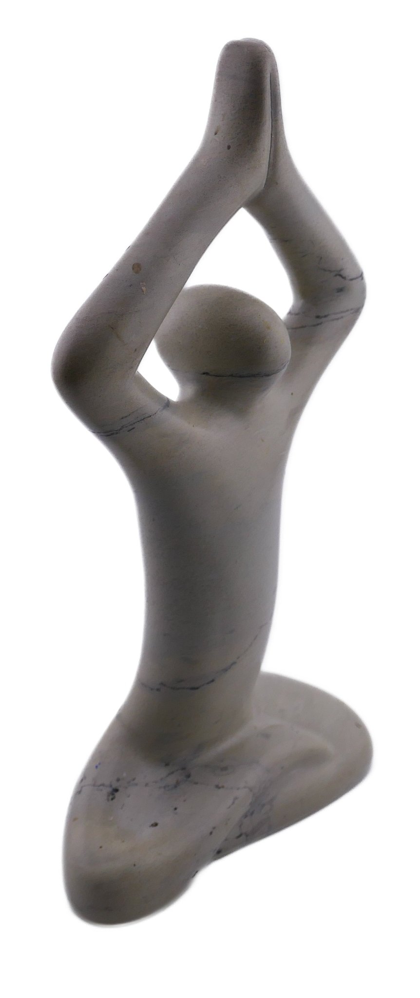 Stone Spiritual Meditation Sculpture Black and White 15cm / 6 inch Yin and Yang + Storycard - FriendlyTradingCo