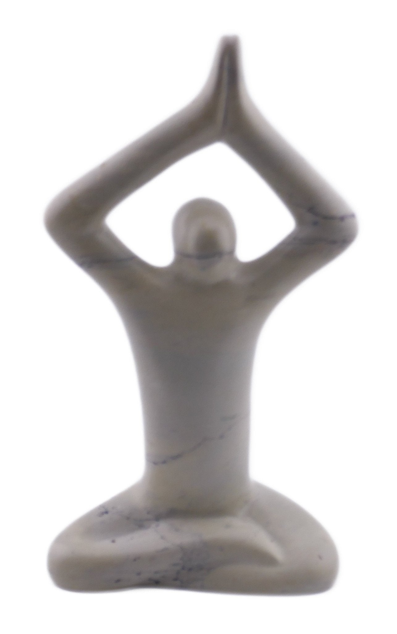 Stone Spiritual Meditation Sculpture Black and White 15cm / 6 inch Yin and Yang + Storycard - FriendlyTradingCo