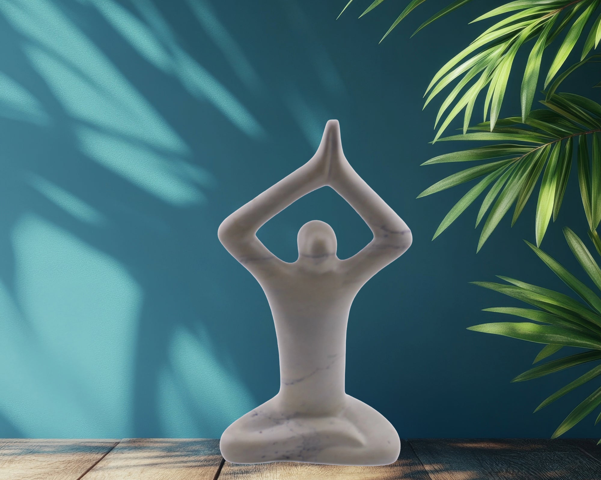 Stone Spiritual Meditation Sculpture Black and White 15cm / 6 inch Yin and Yang + Storycard - FriendlyTradingCo