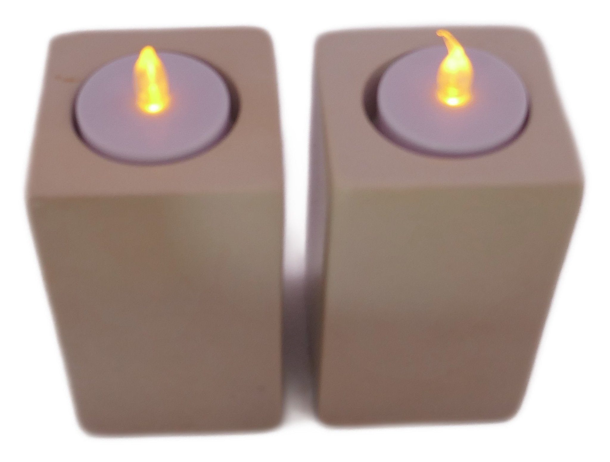 Stone Tall Tealight Holder Rectangle 10cm with Storycard - FriendlyTradingCo