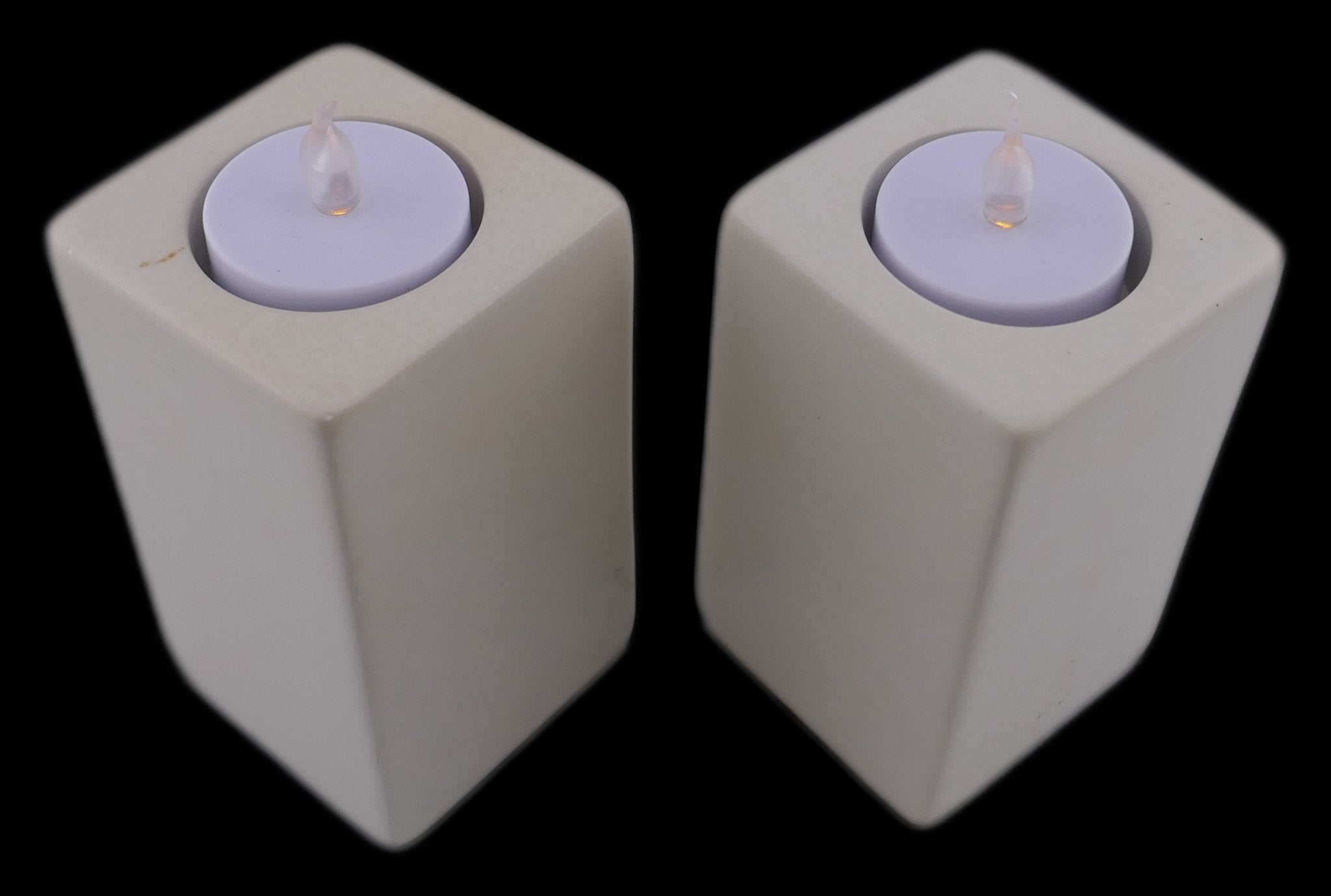 Stone Tall Tealight Holder Rectangle 10cm with Storycard - FriendlyTradingCo