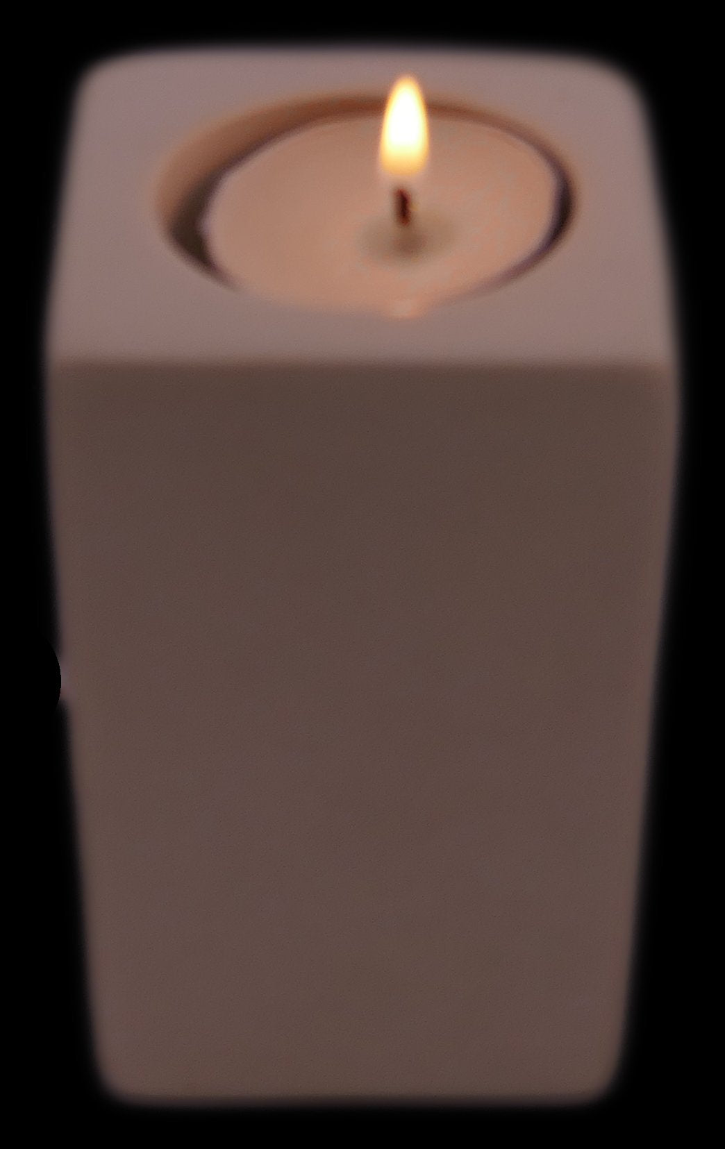 Stone Tall Tealight Holder Rectangle 10cm with Storycard - FriendlyTradingCo