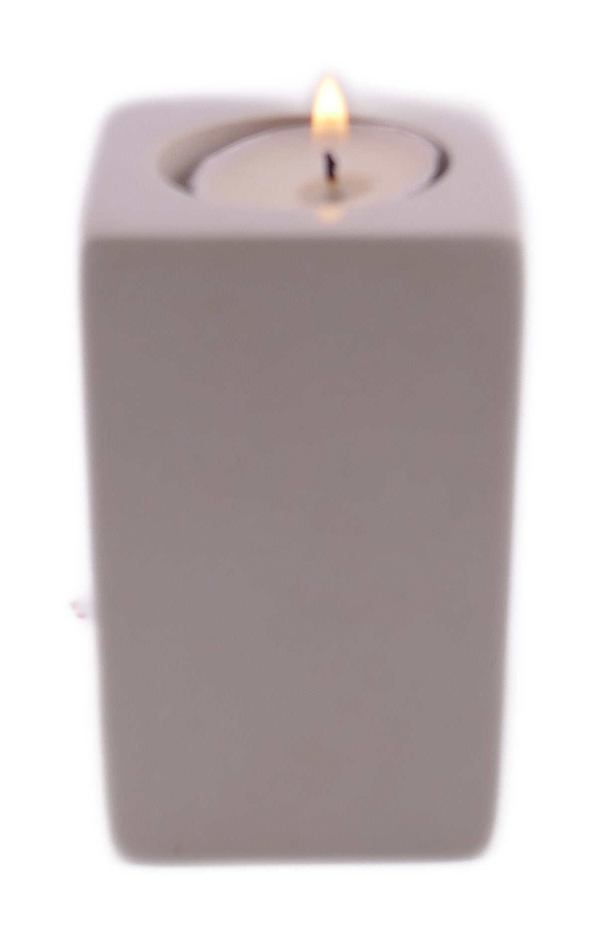 Stone Tall Tealight Holder Rectangle 10cm with Storycard - FriendlyTradingCo