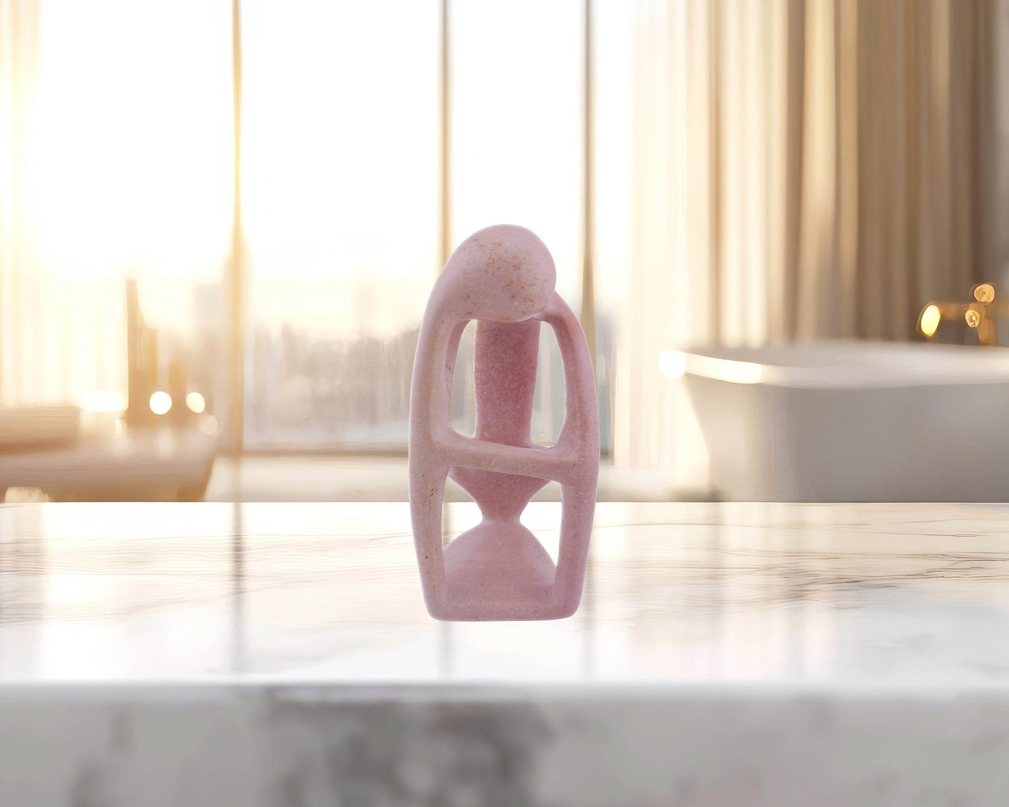 Stone Thinker Sculpture // stone sculpture 11 cm / Hand crafted in Africa // +Storycard - FriendlyTradingCo