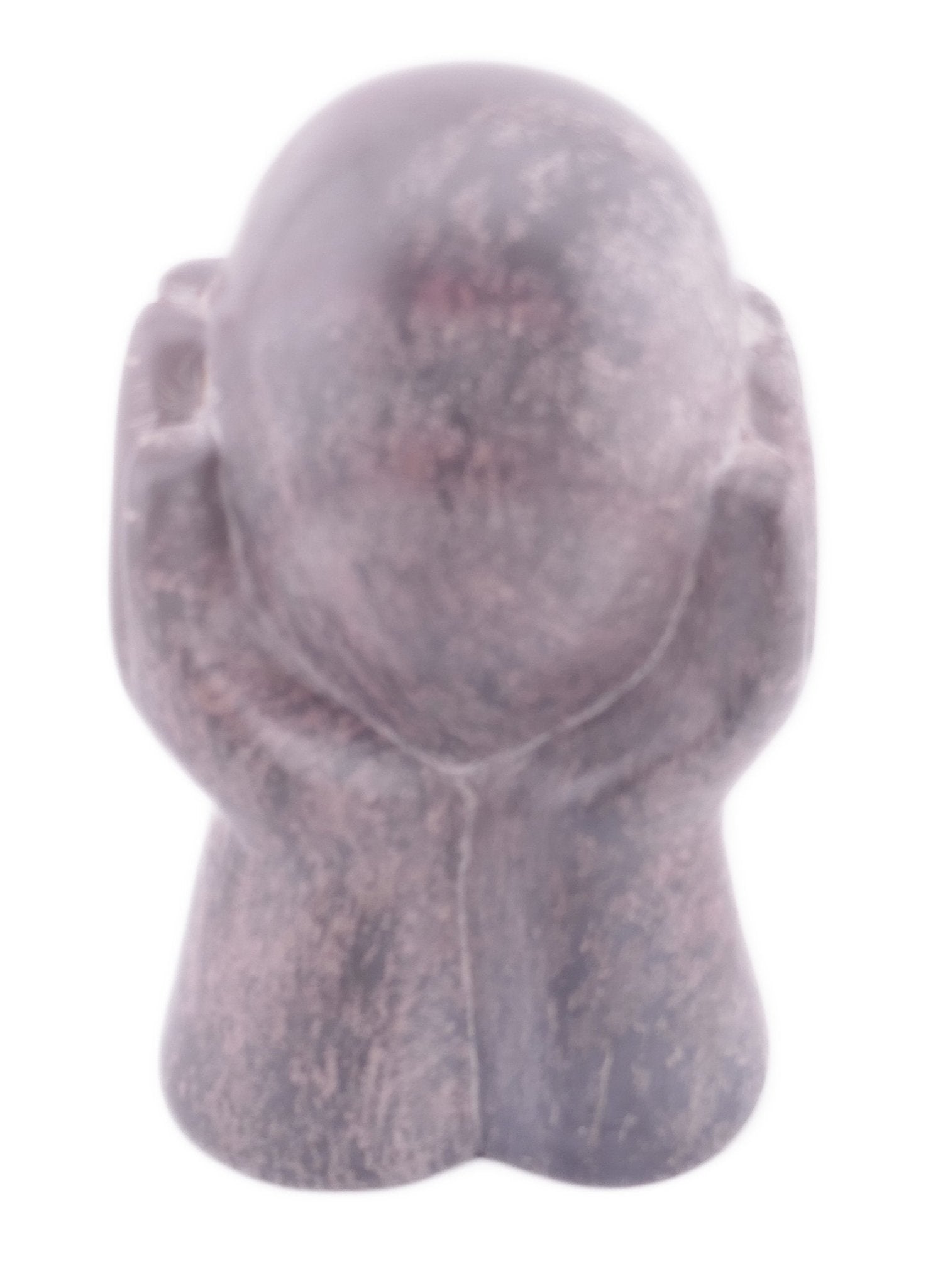 Stone Thinker Sculpture // Two handed stone sculpture 14 cm / Hand crafted in Africa // +Storycard - FriendlyTradingCo