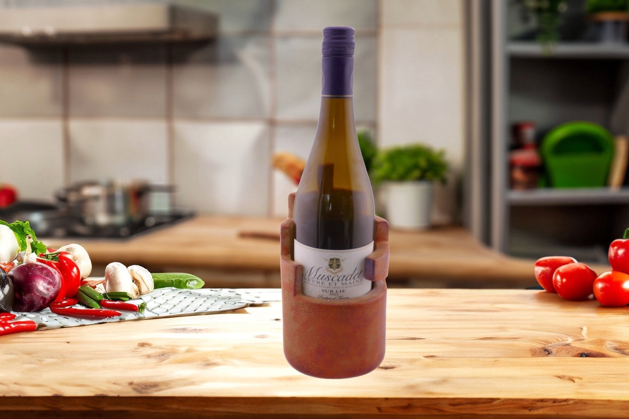 Stone Wine Cooler Castle design hand made 20cm 1.5kg with Storycard - FriendlyTradingCo