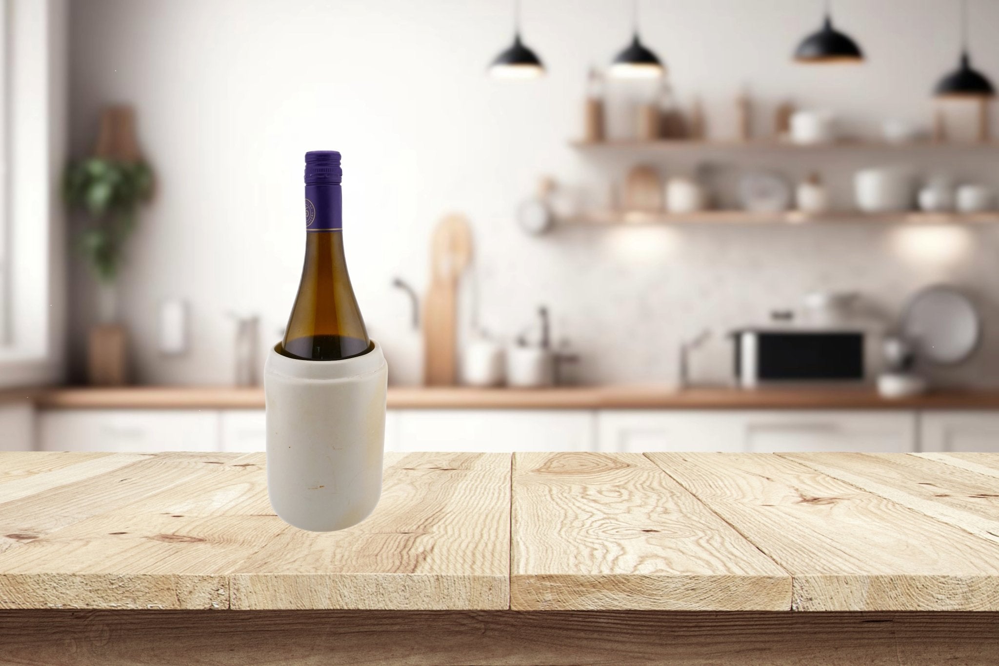 Stone Wine Cooler Classic design hand made 20cm and 15cm with Storycard - FriendlyTradingCo